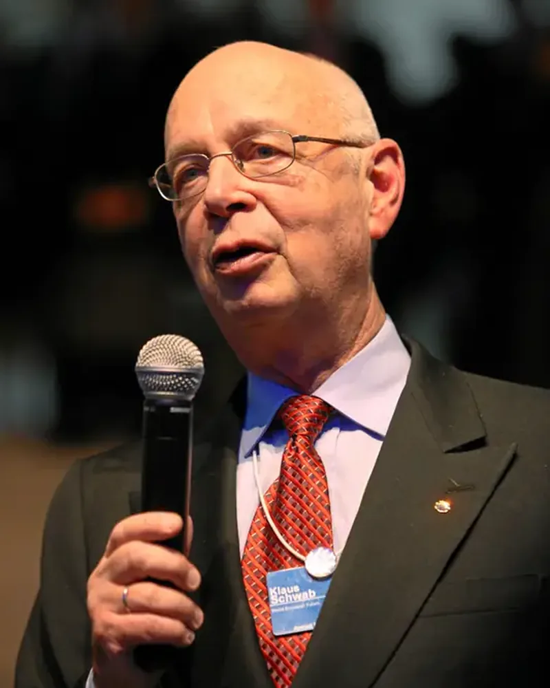Portrait of Klaus Schwab, Architect of Global Dialogue. Founder of Davos. Shaper of Economies.