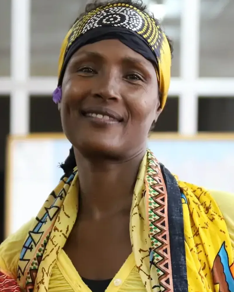 Portrait of Waris Dirie, Model. Author. Warrior for Women's Rights.