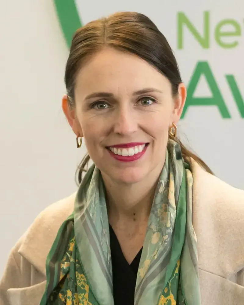 Portrait of Jacinda Ardern, Former Prime Minister. Pioneer of Compassionate Leadership.