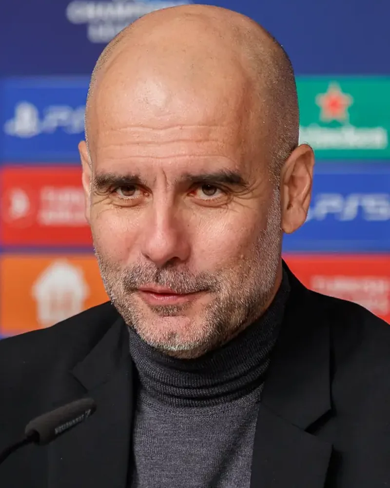 Portrait of Pep Guardiola, The Tactical Genius. Football Philosopher. Master of Beautiful Play.