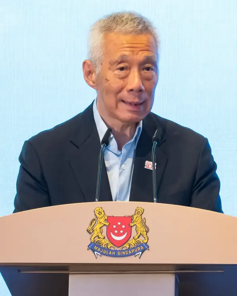 Portrait of Lee Hsien Loong, Architect of Smart Governance. Asia Visionary Leader.