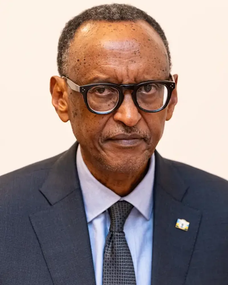 Portrait of Paul Kagame, Architect of Rwanda's Rebirth. African Leadership Model.