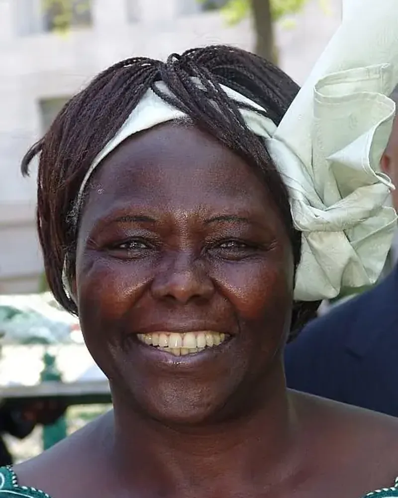 Portrait of Wangari Maathai, Nobel Laureate. Environmental Pioneer. Voice of Africa.