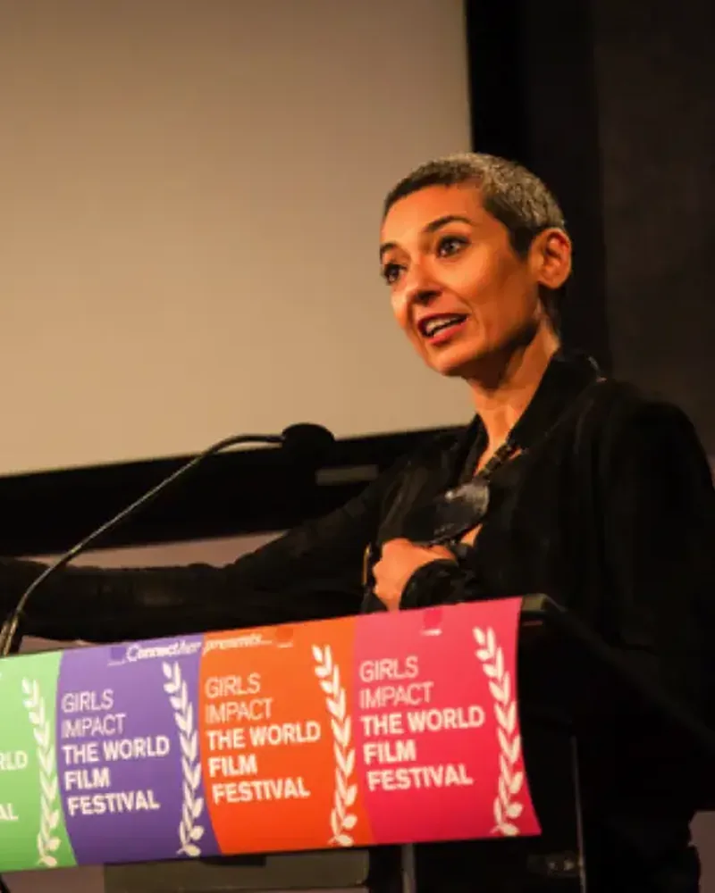 Portrait of Zainab Salbi, Humanitarian. Author. Voice for Women Survivors of War.